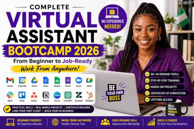 Advanced Virtual Assistant Bootcamp 2026: From Beginner to Job-Ready Virtual Assistant